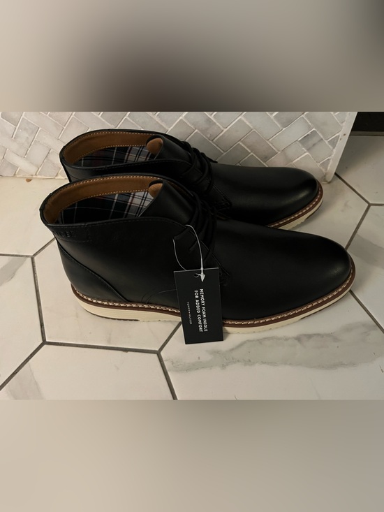 Tommy Hilfiger Black Leather Chukka Boots with Contrast Sole main image 7